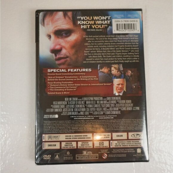 A History Of Violence Viggo Mortensen New Line Platinum Series DVD New Sealed - Picture 2 of 6